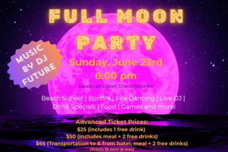 Paradise Cove presents the FULL MOON PARTY…
